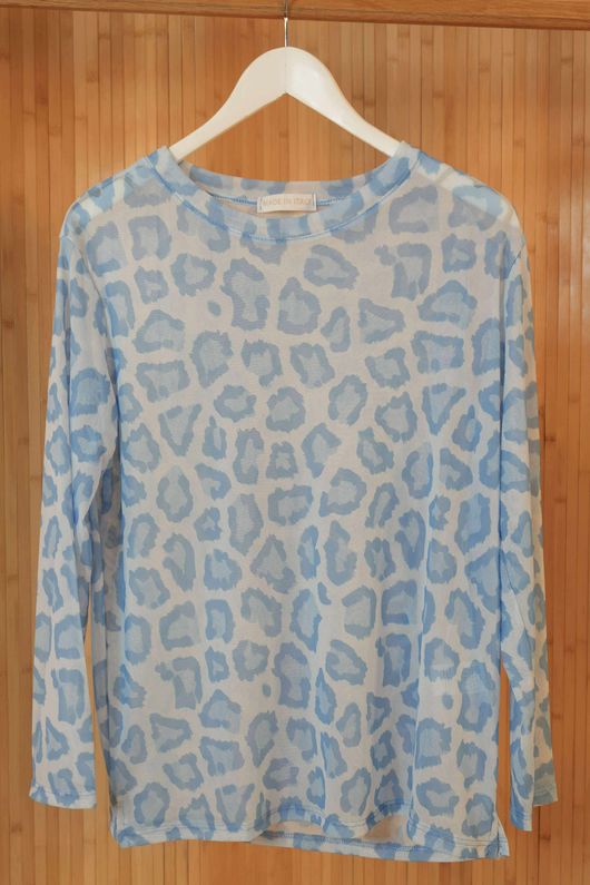 Bobby Mesh Layering Top Leopard Sky